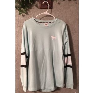 PINK Oversized Light Teal Sweatshirt